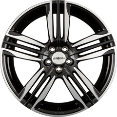 Ronal R58 Schwarz-Frontkopiert Alufelge 8x20 Zoll ET38 LK 5x120 ML82
