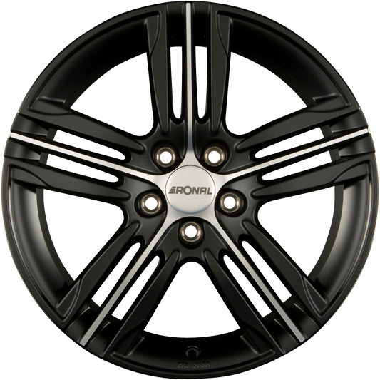 Ronal R57 Mattschwarz-Frontkopiert Alufelge 7.5x18 Zoll ET40 LK 5x108 ML76
