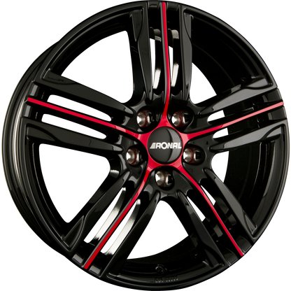 Ronal R57 MCR Jetblack-Red Spoke Alufelge 7.5x18 Zoll ET35 LK 5x112 ML76 – Bild 2