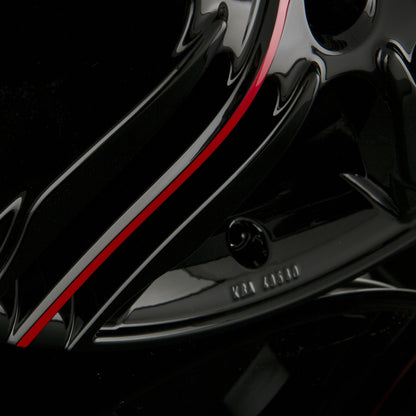 Ronal R57 MCR Jetblack-Red Spoke Alufelge 7.5x18 Zoll ET24 LK 4x108 ML76 – Bild 4