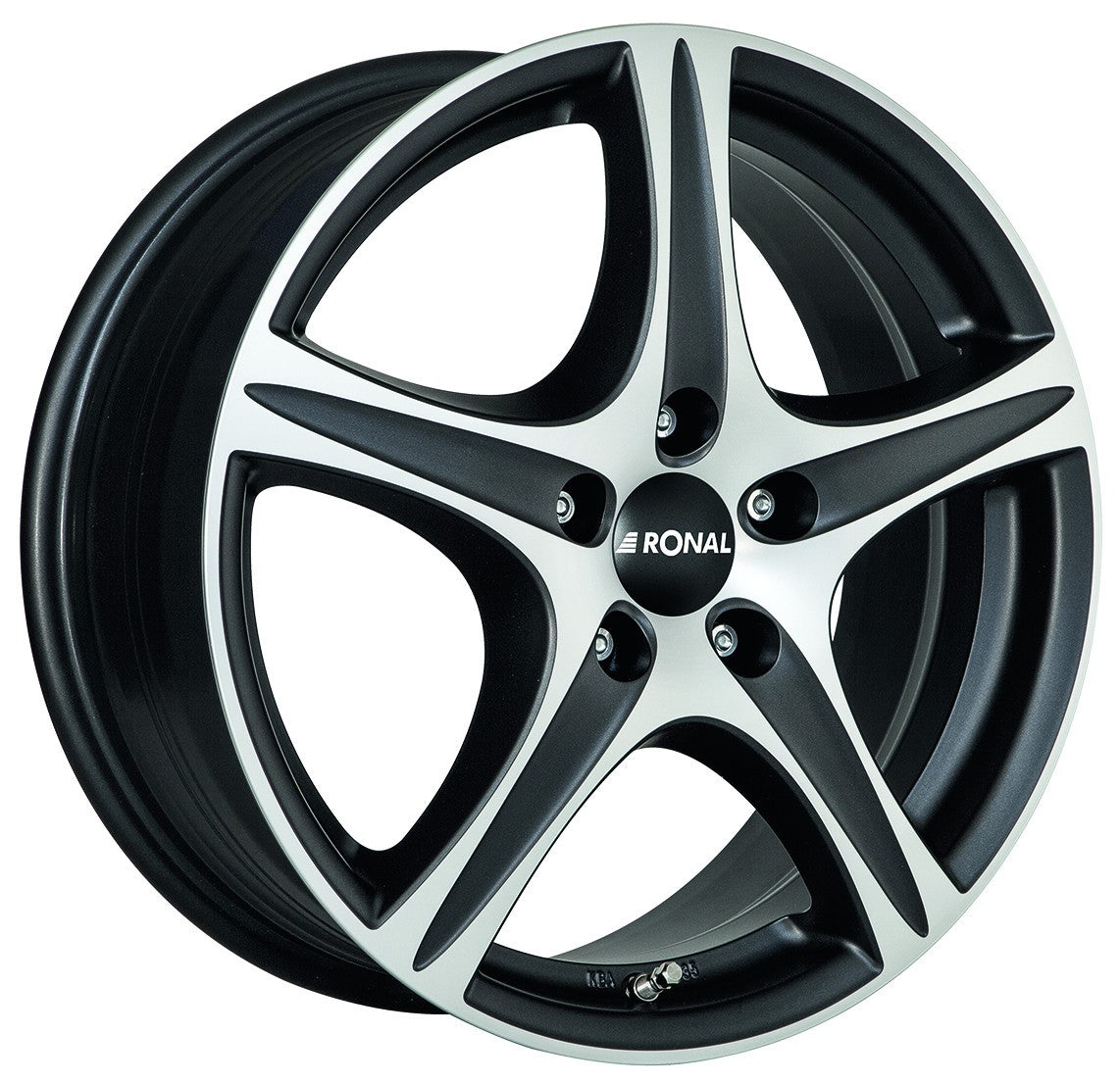 Ronal R56 mattschwarz-frontkopiert Alufelge 8x18 Zoll ET35 LK 5x110 ML65.1