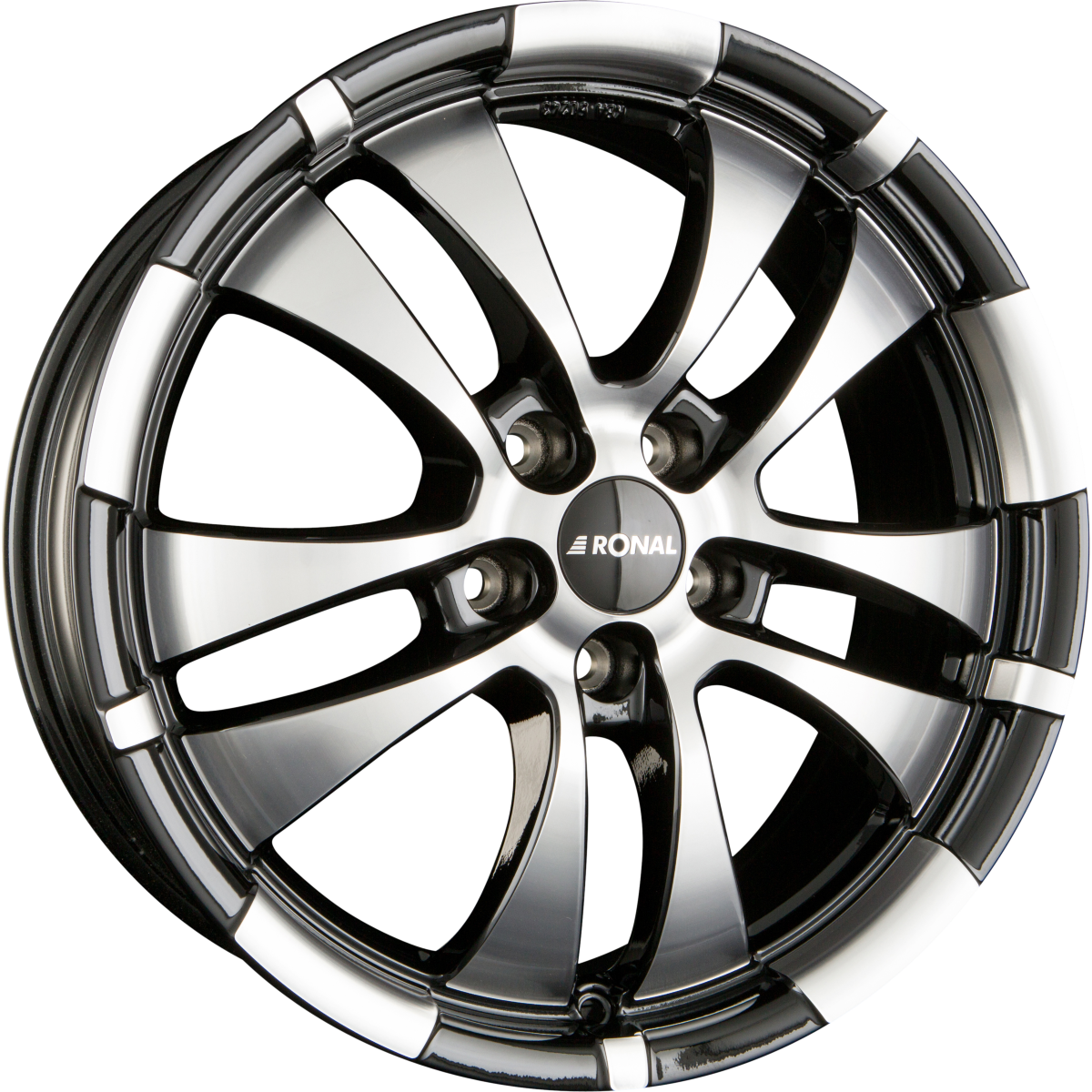 Ronal R59 Jetblack-Frontkopiert Alufelge 7x16 Zoll ET40 LK 5x114.3 ML82 – Bild 2