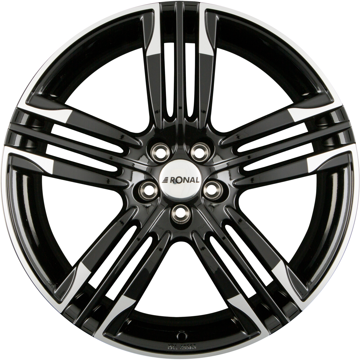 Ronal R58 Schwarz-Hornkopiert Alufelge 10x22 Zoll ET50 LK 5x127 ML71.5