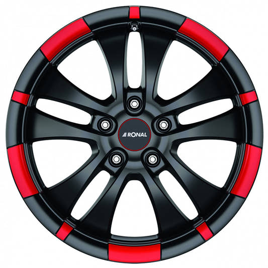 Ronal R59 jetblack matt-red rim Alufelge – Bild 2