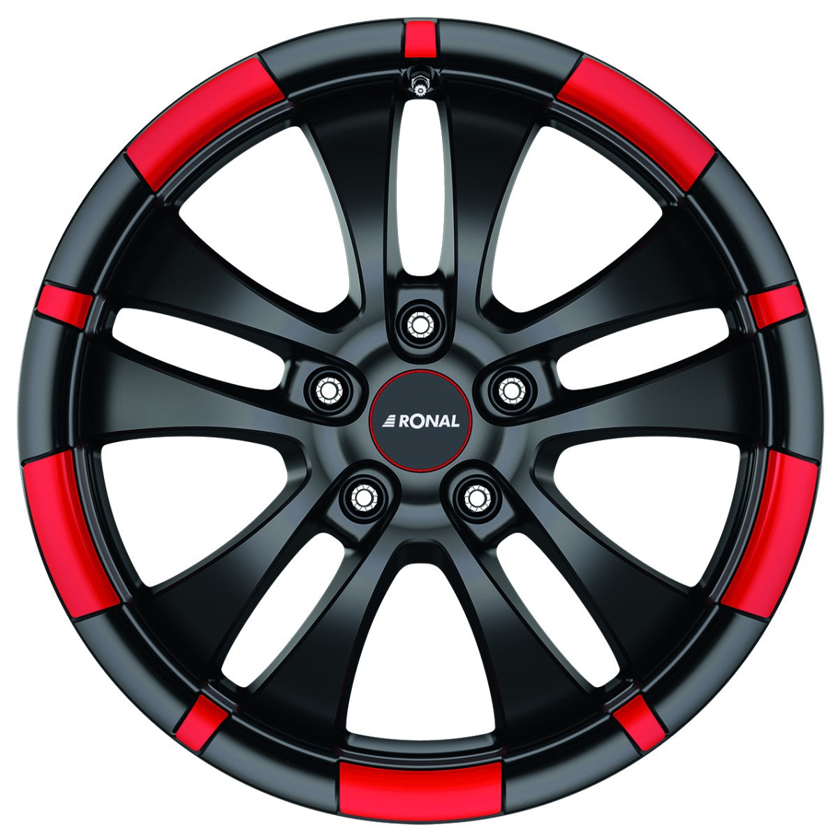 Ronal R59 jetblack matt-red rim Alufelge – Bild 2