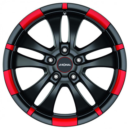 Ronal R59 jetblack matt-red rim Alufelge – Bild 2
