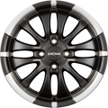 Ronal R59 Jetblack-Matt-Hornkopiert Alufelge 6x15 Zoll ET35 LK 4x100 ML68