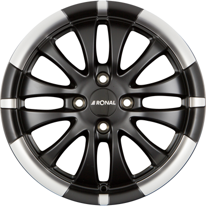 Ronal R59 Jetblack-Matt-Hornkopiert Alufelge 6x15 Zoll ET35 LK 4x100 ML68