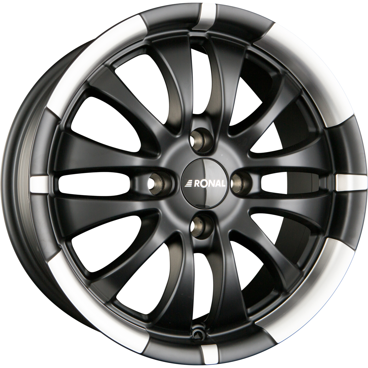 Ronal R59 Jetblack-Matt-Hornkopiert Alufelge 6x15 Zoll ET35 LK 4x100 ML68 – Bild 2