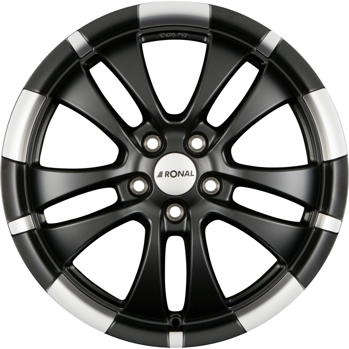 Ronal R59 Jetblack-Matt-Hornkopiert Alufelge 7x16 Zoll ET40 LK 5x114.3 ML82