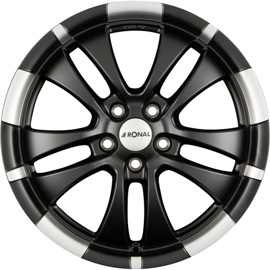 Ronal R59 Jetblack-Matt-Hornkopiert Alufelge 7x16 Zoll ET35 LK 5x120 ML72.5