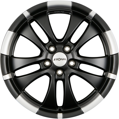 Ronal R59 Jetblack-Matt-Hornkopiert Alufelge 7.5x17 Zoll ET48 LK 5x112 ML76