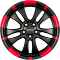 Ronal R59 Jetblack-Matt-Red Rim Alufelge 7.5x17 Zoll ET48 LK 5x112 ML76