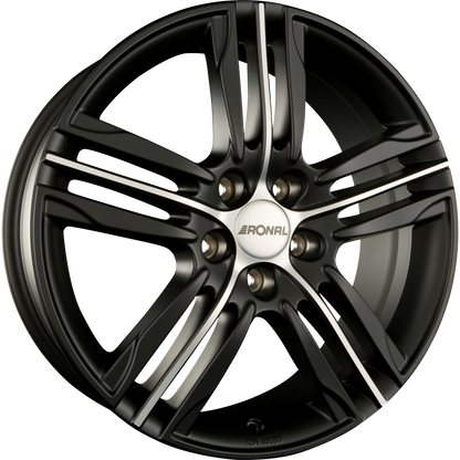 Ronal R57 Mattschwarz-Frontkopiert Alufelge 7.5x17 Zoll ET40 LK 5x114.3 ML82 – Bild 2