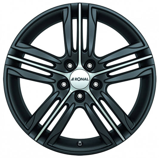 Ronal R57 mattschwarz-frontkopiert Alufelge 7.5x17 Zoll ET45 LK 5x120 ML65.1 – Bild 2