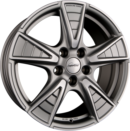 Speedline Corse SL7 Gladiatore Ferric Anthracite Matt Frontkopiert Alufelge 8.5x18 Zoll ET45 LK 5x112 ML76 – Bild 2