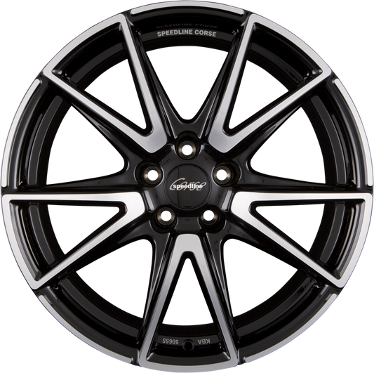 Speedline Corse SL6 Vettore Jetblack-Frontkopiert Alufelge 9.5x19 Zoll ET43 LK 5x114.3 ML82