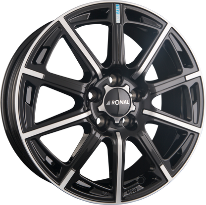 Ronal R60-BLUE Jetblack-Frontkopiert Alufelge 6.5x16 Zoll ET40 LK 5x114.3 ML82 – Bild 2