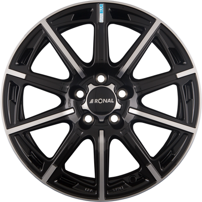 Ronal R60-BLUE Jetblack-Frontkopiert Alufelge 6.5x16 Zoll ET45 LK 5x114.3 ML82