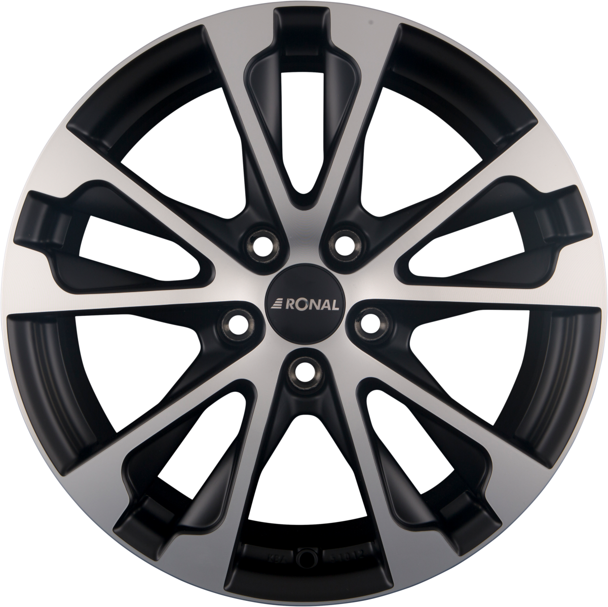 Ronal R61 Jetblack-Matt-Frontkopiert Alufelge 7.5x17 Zoll ET40 LK 5x112 ML66.5