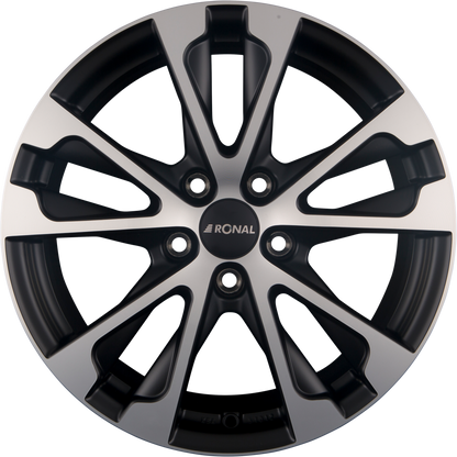 Ronal R61 Jetblack-Matt-Frontkopiert Alufelge 7.5x17 Zoll ET40 LK 5x112 ML66.5