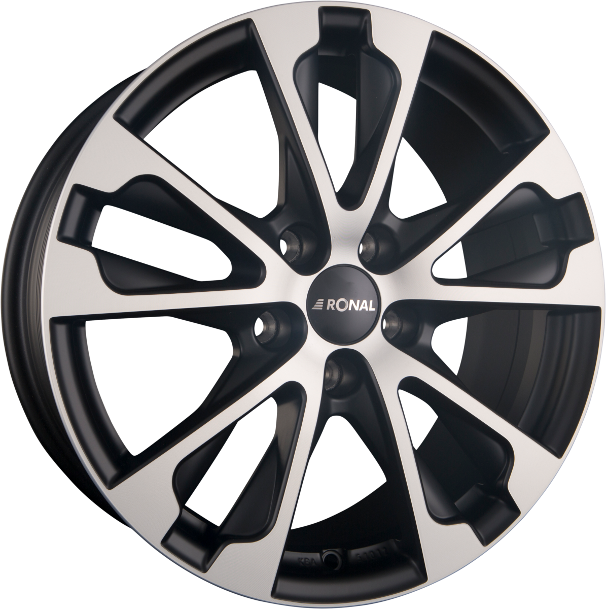 Ronal R61 Jetblack-Matt-Frontkopiert Alufelge 7.5x17 Zoll ET40 LK 5x112 ML66.5 – Bild 2