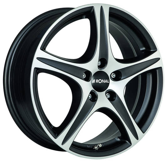 Ronal R56 mattschwarz-frontkopiert Alufelge 7x17 Zoll ET37 LK 5x100 ML68
