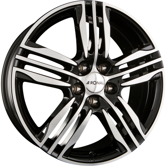 Ronal R57 Schwarz-Frontkopiert Alufelge 7.5x19 Zoll ET45 LK 5x108 ML76 – Bild 2