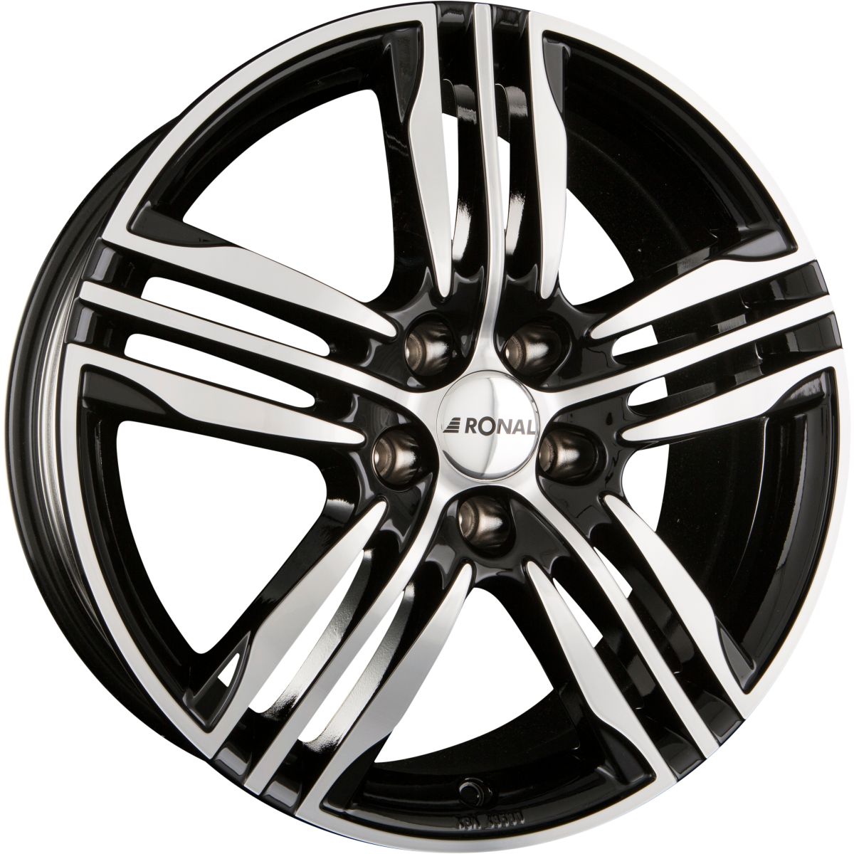 Ronal R57 Schwarz-Frontkopiert Alufelge 7.5x19 Zoll ET45 LK 5x108 ML76 – Bild 2