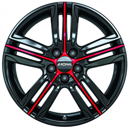 Ronal R57 jetblack-red spoke Alufelge – Bild 2