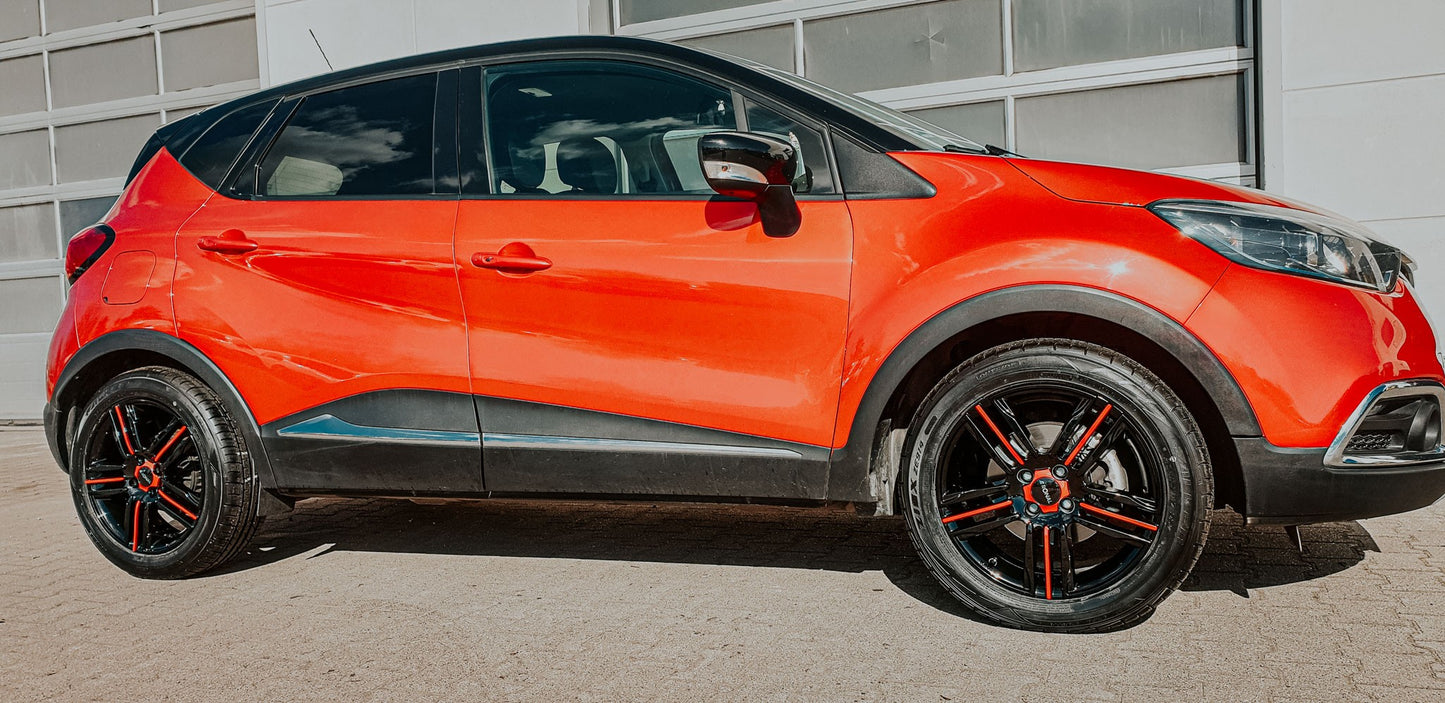 Ronal R57 jetblack-red spoke Alufelge – Bild 4