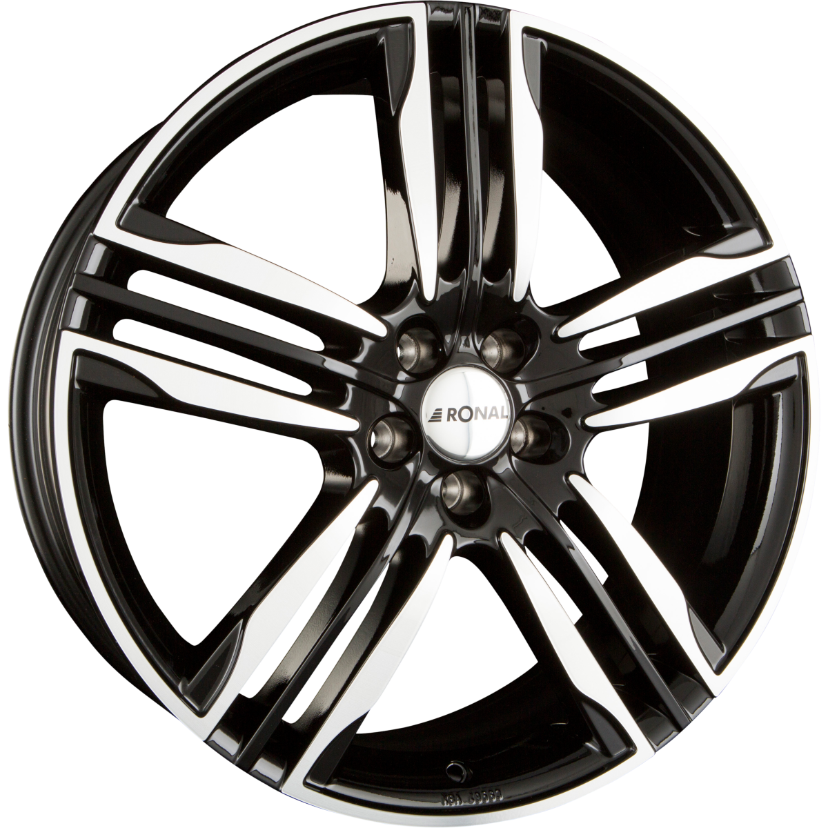 Ronal R58 Schwarz-Frontkopiert Alufelge 8x20 Zoll ET50 LK 5x114.3 ML82 – Bild 2