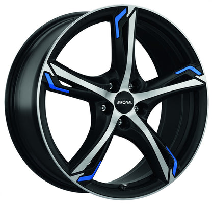 Ronal R62 Blue jetblack-matt-frontkopiert Alufelge 8.5x20 Zoll ET38 LK 5x115 ML70.27