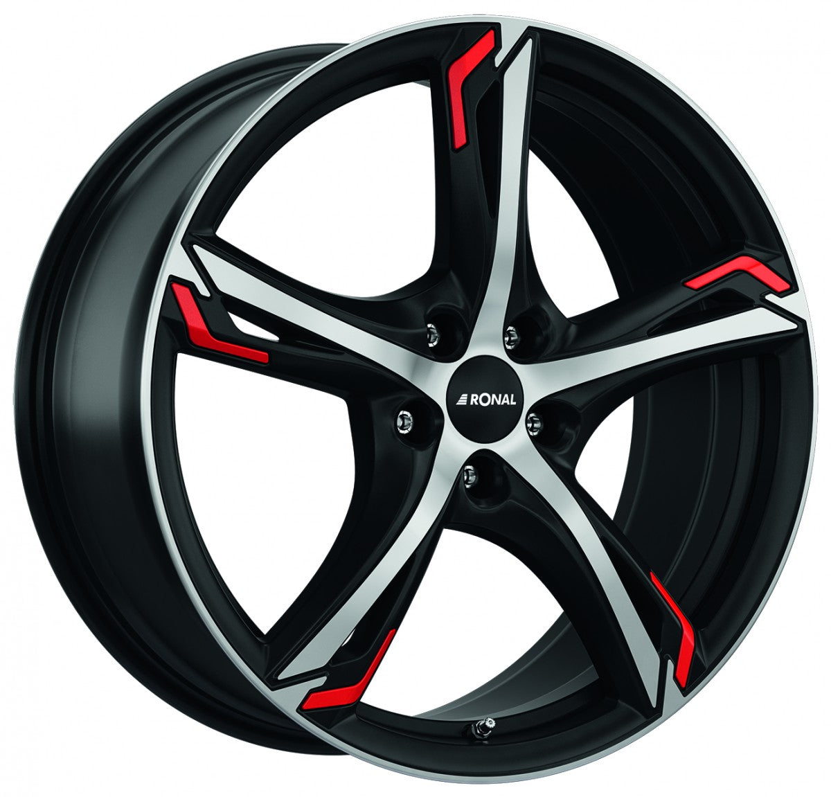 Ronal R62 Red jetblack-matt-frontkopiert Alufelge 7.5x18 Zoll ET40 LK 5x114.3 ML82