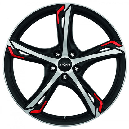 Ronal R62 Red jetblack-matt-frontkopiert Alufelge 7.5x18 Zoll ET40 LK 5x114.3 ML82 – Bild 2