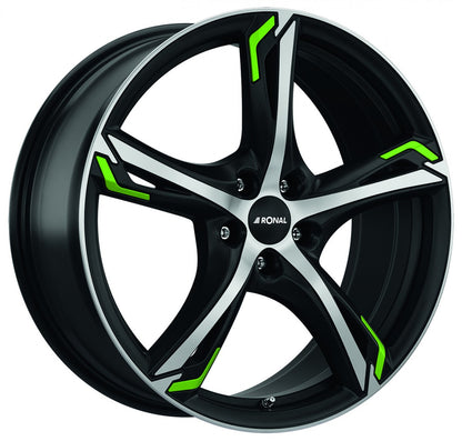 Ronal R62 Green jetblack-matt-frontkopiert Alufelge