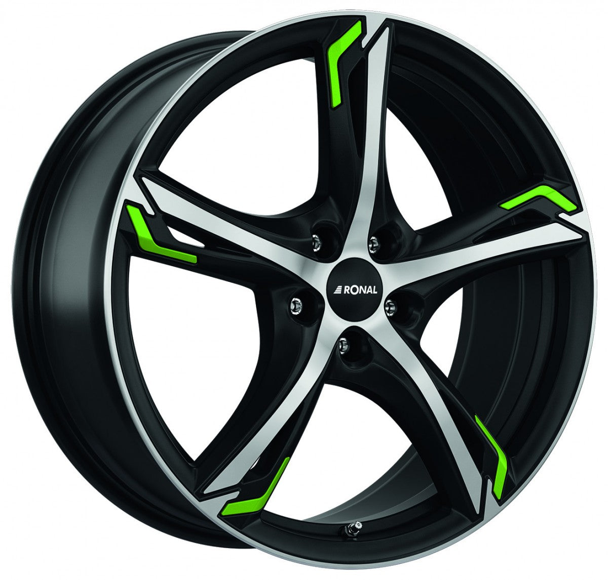 Ronal R62 Green jetblack-matt-frontkopiert Alufelge 8.5x20 Zoll ET40 LK 5x108 ML76