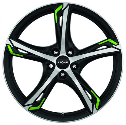 Ronal R62 Green jetblack-matt-frontkopiert Alufelge 8.5x20 Zoll ET40 LK 5x108 ML76 – Bild 2