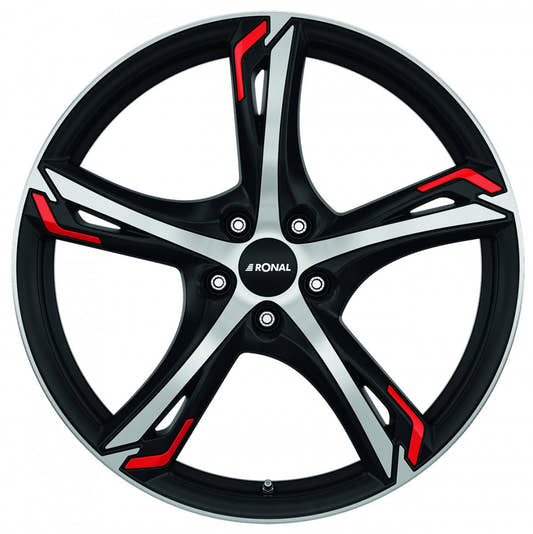 Ronal R62 Red jetblack-matt-frontkopiert Alufelge 7.5x17 Zoll ET45 LK 5x108 ML76 – Bild 2