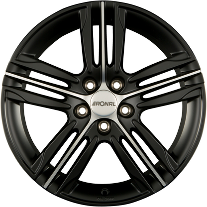 Ronal R57 Mattschwarz-Frontkopiert Alufelge 7.5x19 Zoll ET40 LK 5x105 ML56.6