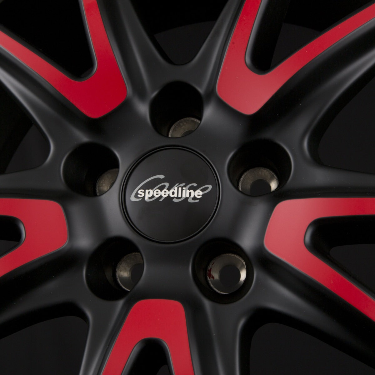 Speedline Corse SL6 Vettore MCR - Jetblack-Matt-Red Spoke Alufelge 8.5x19 Zoll ET42 LK 5x108 ML76 – Bild 4