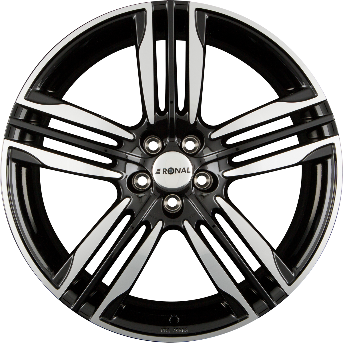 Ronal R58 Schwarz-Frontkopiert Alufelge 8x20 Zoll ET45 LK 5x115 ML70.2