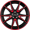 Speedline Corse SL6 Vettore MCR - Jetblack-Matt-Red Spoke Alufelge 9x20 Zoll ET40 LK 5x112 ML66.6