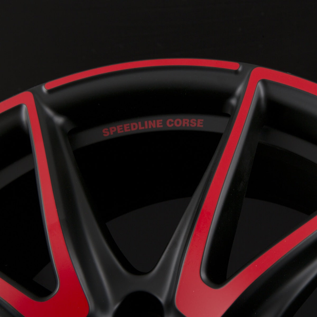 Speedline Corse SL6 Vettore MCR - Jetblack-Matt-Red Spoke Alufelge 9x20 Zoll ET40 LK 5x112 ML66.6 – Bild 5