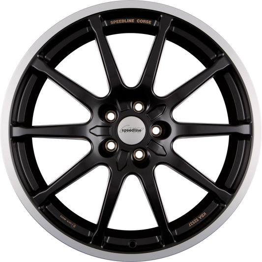 Speedline Corse SC1 Motorismo Racing Black-Matt-Hornkopiert Alufelge 10x19 Zoll ET55 LK 5x112 ML66.6