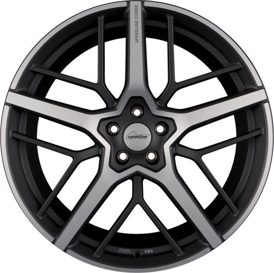 Speedline Corse SL8 Dominatore Orbit Grey-Matt-Frontkopiert Alufelge 9.5x21 Zoll ET37 LK 5x112 ML66.6