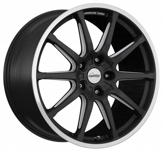 Speedline Corse SC1 Motorismo Racing Black-Matt-Hornkopiert Alufelge 11x20 Zoll ET66 LK 5x130 ML71.6