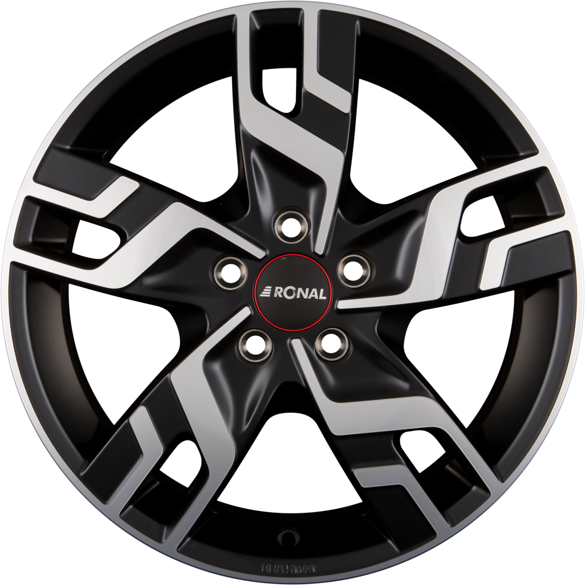 Ronal R64 Jetblack-Matt-Frontkopiert Alufelge 6.5x16 Zoll ET52 LK 5x112 ML76