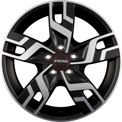 Ronal R64 Jetblack-Matt-Frontkopiert Alufelge 6.5x16 Zoll ET52 LK 5x112 ML76