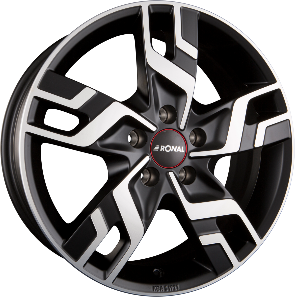 Ronal R64 Jetblack-Matt-Frontkopiert Alufelge 6.5x16 Zoll ET60 LK 5x120 ML65.1 – Bild 2
